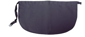 Dealer Apron: Black Nylon with Tie Belt, Large. For Blackjack and Casino Nights. main image